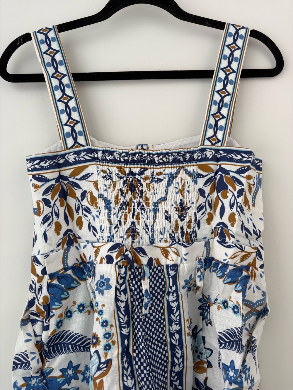 NWOT Farm Rio Off-White Ana Tapestry Lenzing™ Ecovero™ Euroflax™ Romper S - Picture 6 of 16
